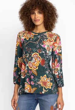 Johnny Was The Janie Favorite Puff Sleeve Knit Tee Orizaba