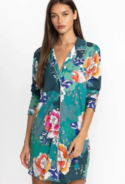 New Johnny Was The Neena Long Sleeve Shirt Tura Turquoise