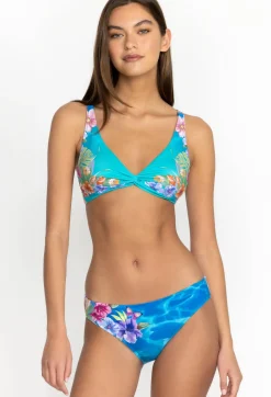 Outlet Johnny Was Tie Dye Twist Bikini Top Water Tropic