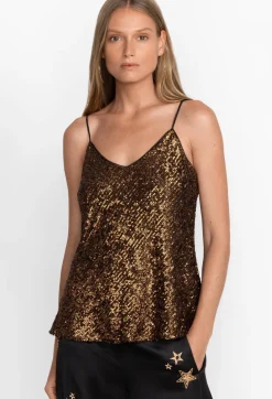 Sale Johnny Was Toto Sequin Cami Butterscotch