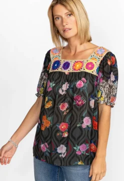 Best Johnny Was Tristan Blouse Rose Lace