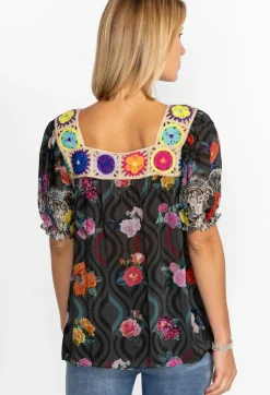 Best Johnny Was Tristan Blouse Rose Lace