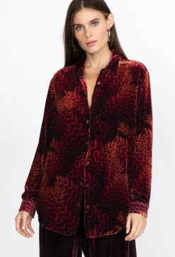 Clearance Johnny Was Velvet Oversized Shirt Belle
