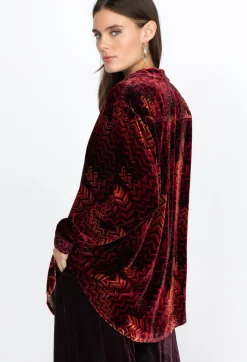 Clearance Johnny Was Velvet Oversized Shirt Belle