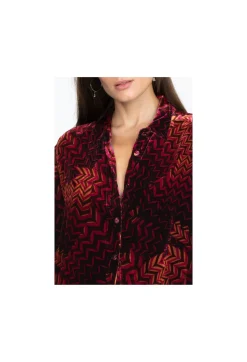 Clearance Johnny Was Velvet Oversized Shirt Belle