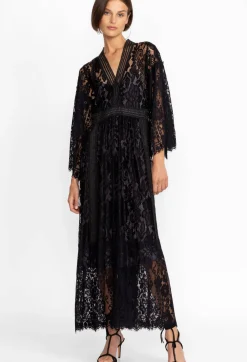 Johnny Was Veronne Lace Dress (Slip) Black