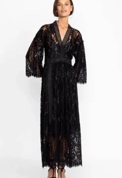 Johnny Was Veronne Lace Dress (Slip) Black