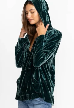 Johnny Was Wmns Frankie Velvet Pull On Hoodie Ponderosa Pine