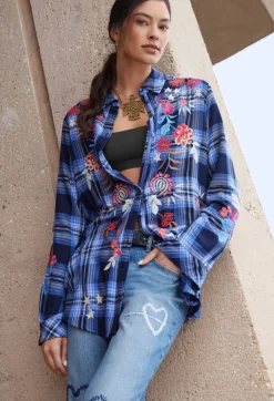 Sale Johnny Was Woodstock Boyfriend Jean Destroyed Indigo