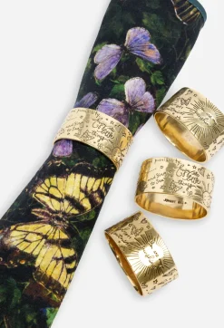 Outlet Johnny Was Words Of Kindness Napkin Ring Set Gold