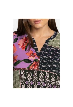 Clearance Johnny Was Zanda Split Neck Top Multi
