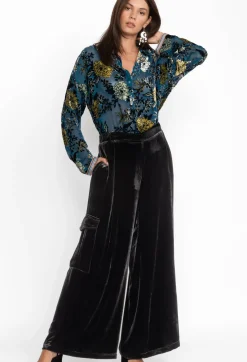 Discount Johnny Was Zatima Silk Cargo Pant Black