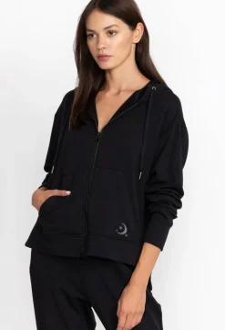 Best Johnny Was Zip Hoodie W/ Side Slits Black Beauty