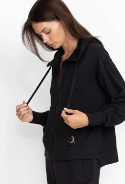 Best Johnny Was Zip Hoodie W/ Side Slits Black Beauty