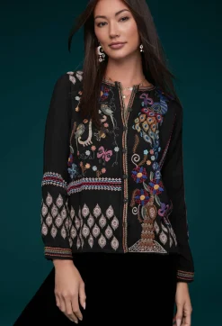 Johnny Was Zodea Blouse-Rio Black