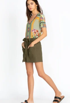 Online Johnny Was Zola Poplin Short Vintage Green