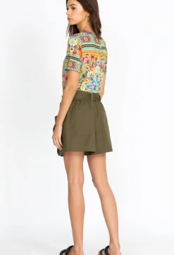 Online Johnny Was Zola Poplin Short Vintage Green