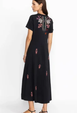 Johnny Was Zuzu Knit T-Shirt Dress Black