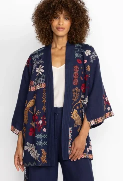 Outlet Johnny Was Zuzu Linen Kimono Ink