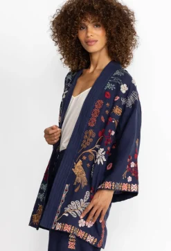 Outlet Johnny Was Zuzu Linen Kimono Ink